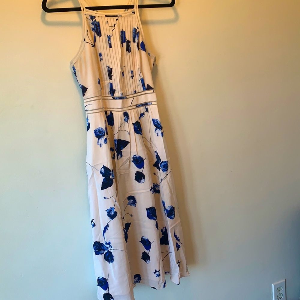 Club Monaco Midi Dress with Blue flowers